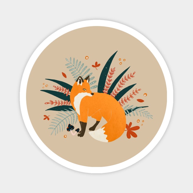 Autumn fox Magnet by Home Cyn Home 